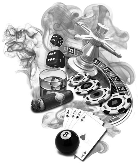 gambling tattoos black and white|10+ Black And White Gambling Tattoos .